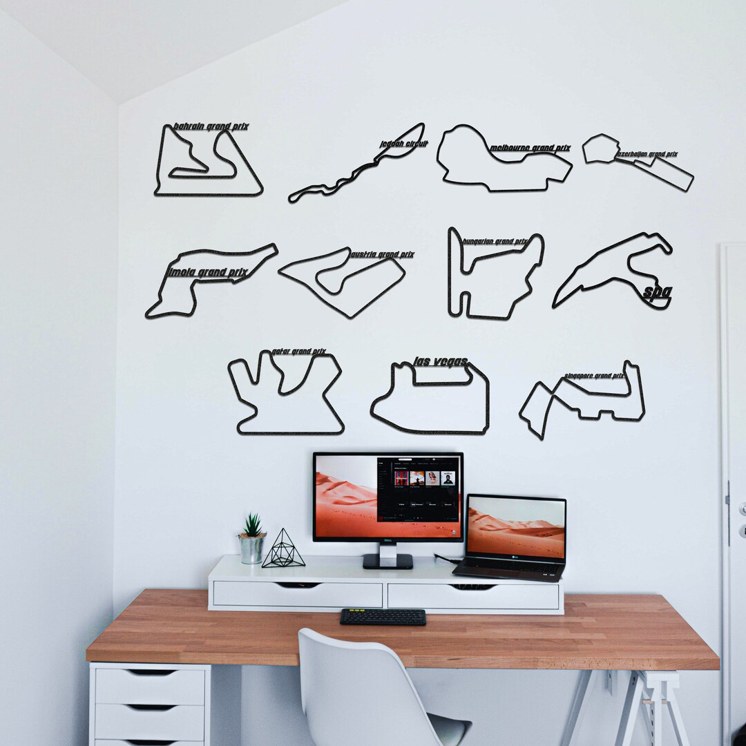 Custom Circuit Collection Wall Art Metal Race Track Art Race Track Wall Art Tracks Wall Art Etsy