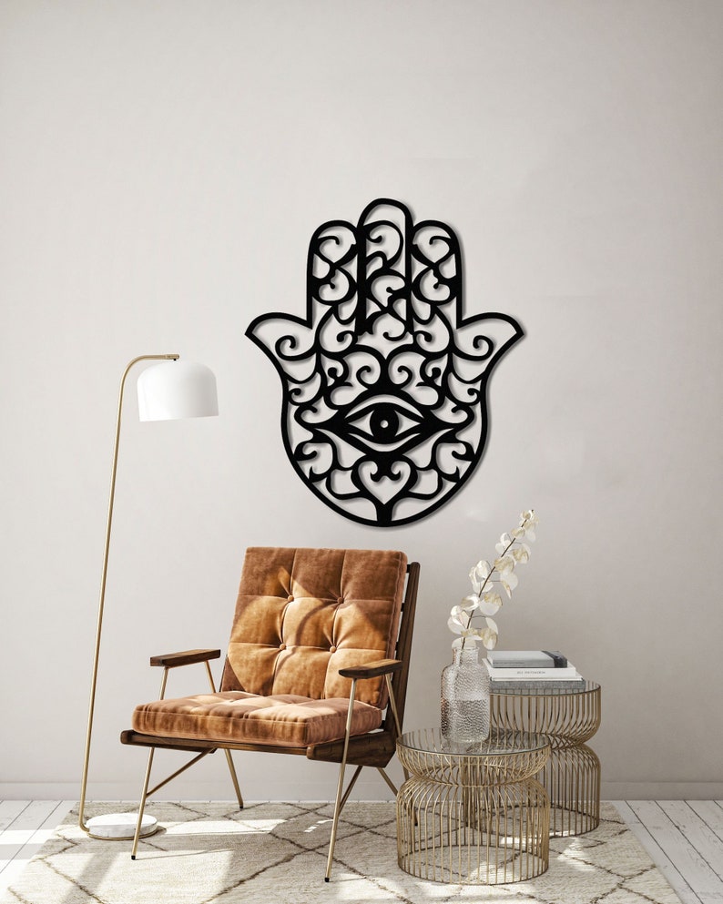 Hamsa Hand Metal Wall Decor Wall Art Decoration Wall Etsy