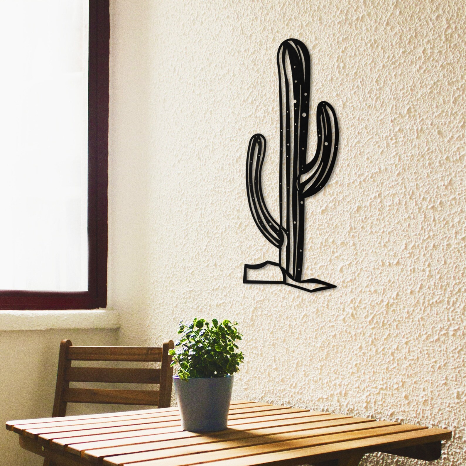 Cactus Wall Decor Metal Wall Art Plant Decor Rustic Outdoor Etsy Canada