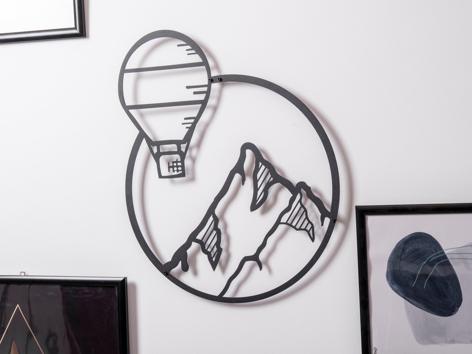 Hot air balloon metal wall decor outdoor wall decor indie Etsy