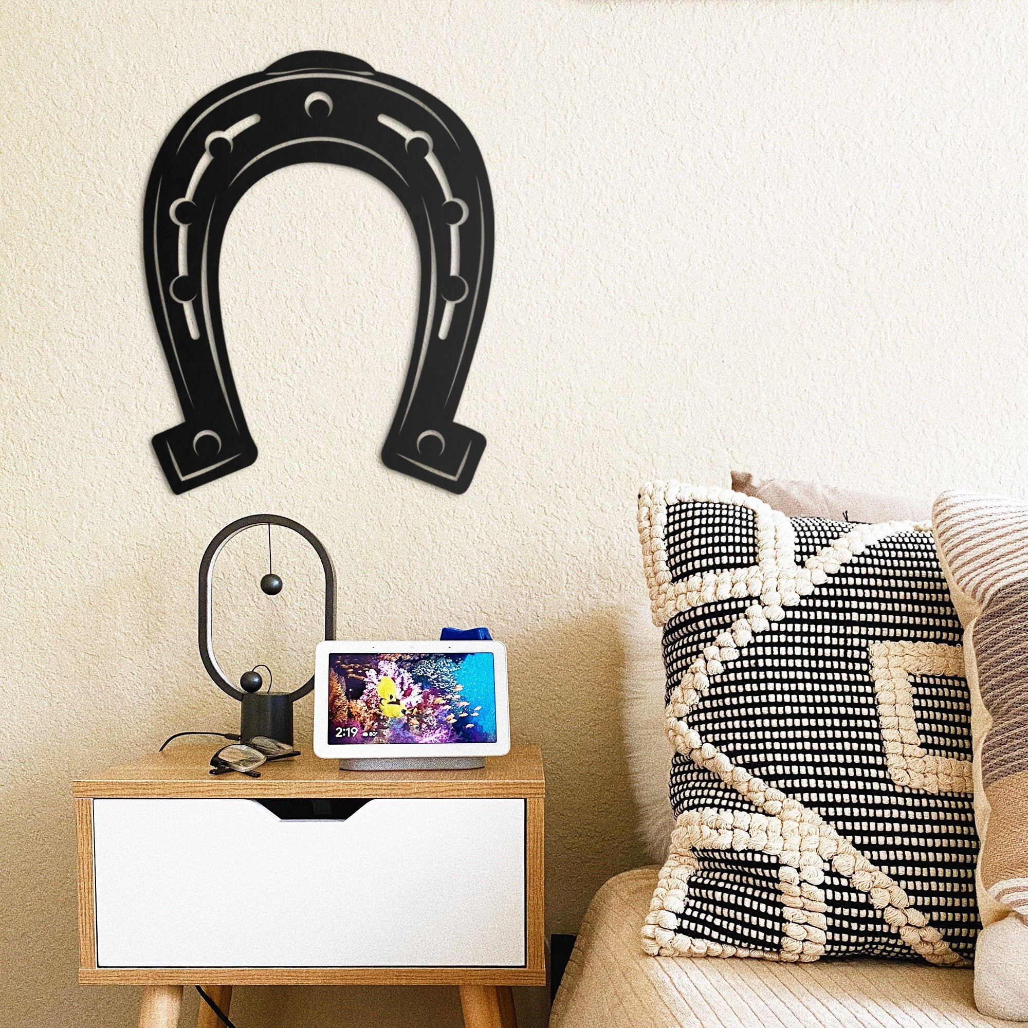 Horseshoe wall art Metal wall decor Farmhouse decor Western Etsy