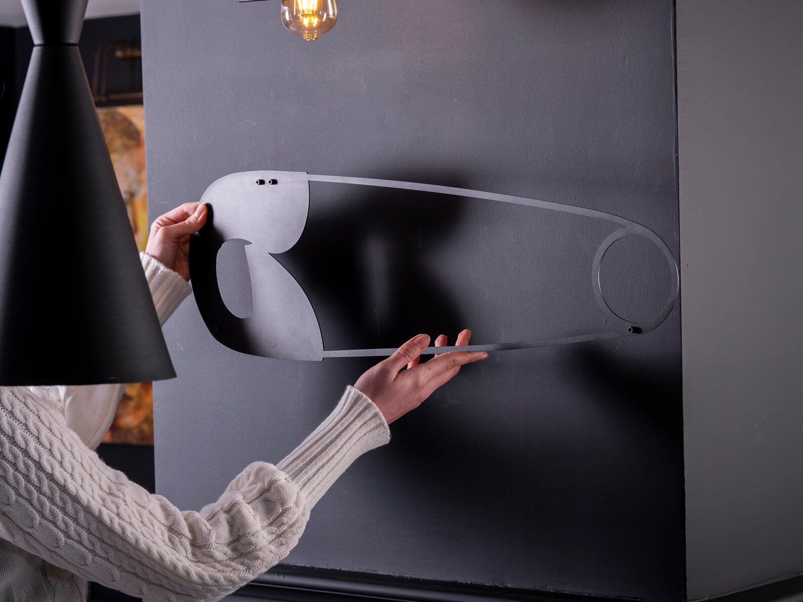 Metal Safety Pin Wall Art Metal Wall Decor Wall Hangings Etsy