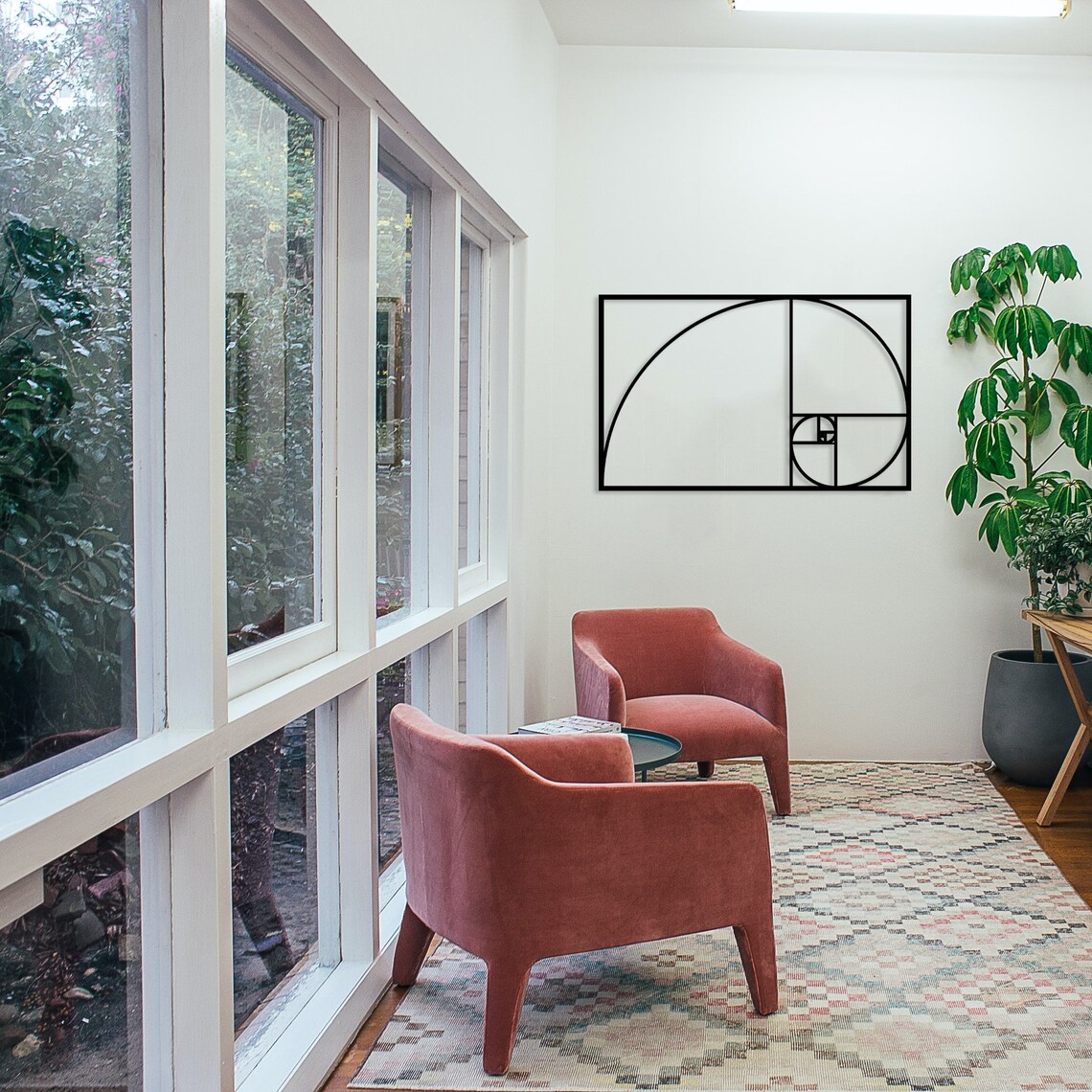 Golden Ratio Art Metal Wall Art Metal Wall Decor Fibonacci - Etsy