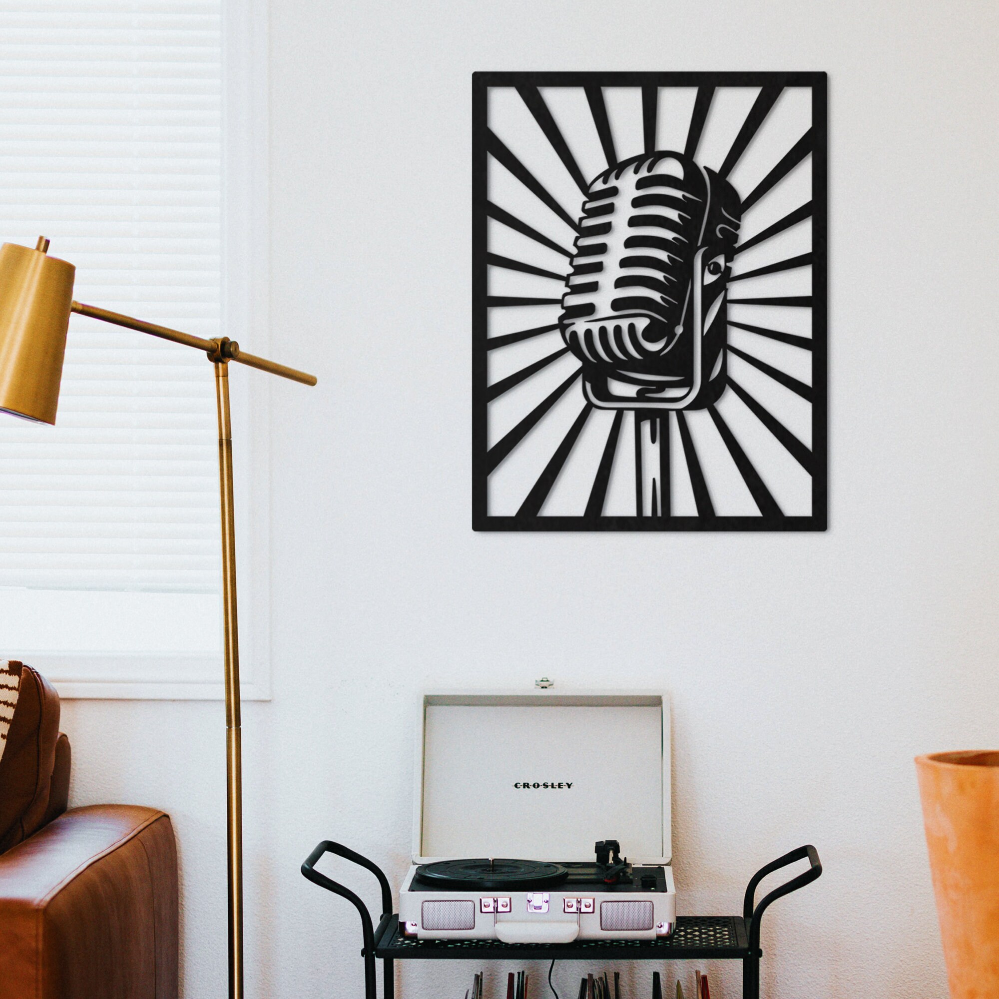 Metal Microphone Wall Art Metal Wall Decor Housewarming Etsy