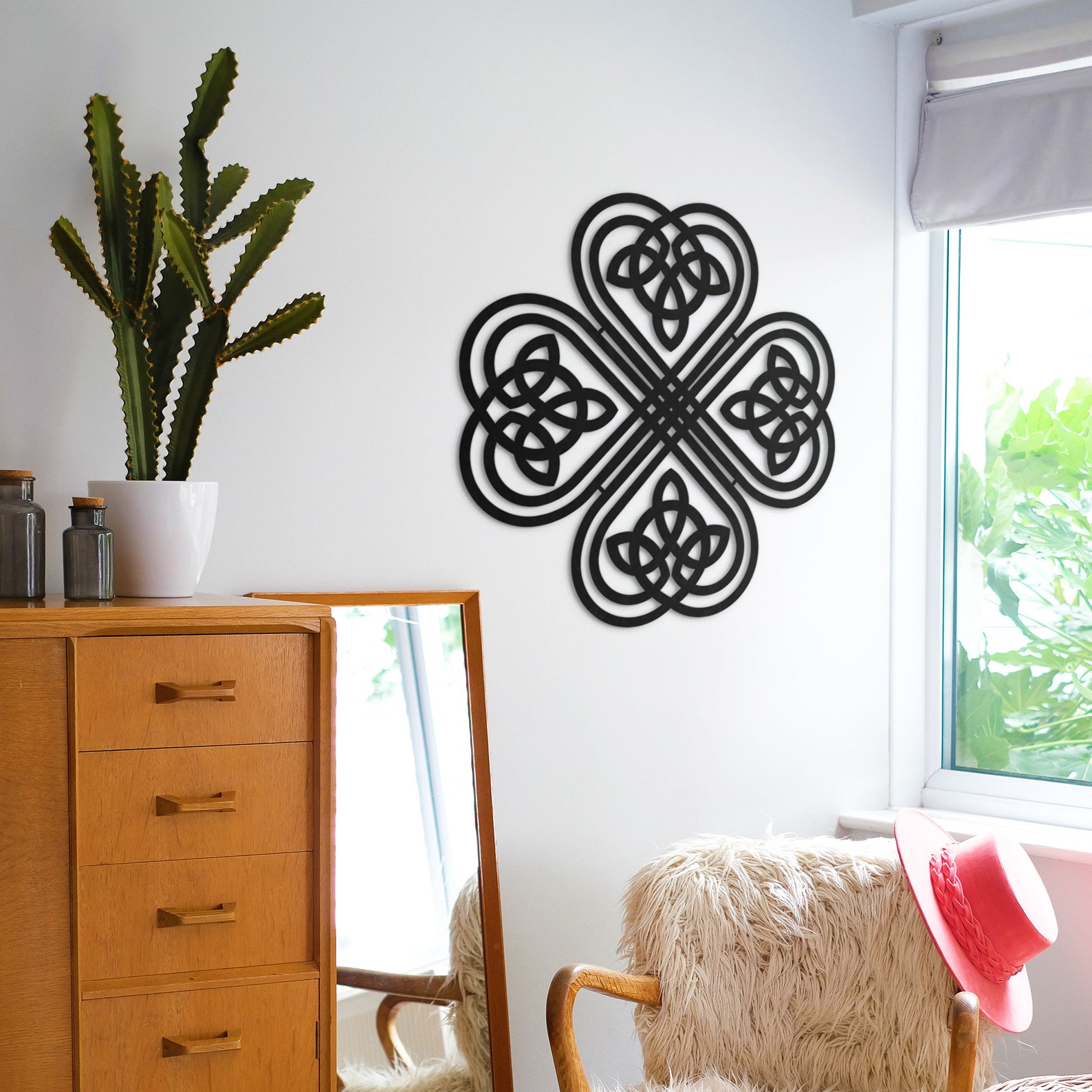 Gold Celtic Knot Metal Wall Art Irish Wall Decor Zen Metal Etsy