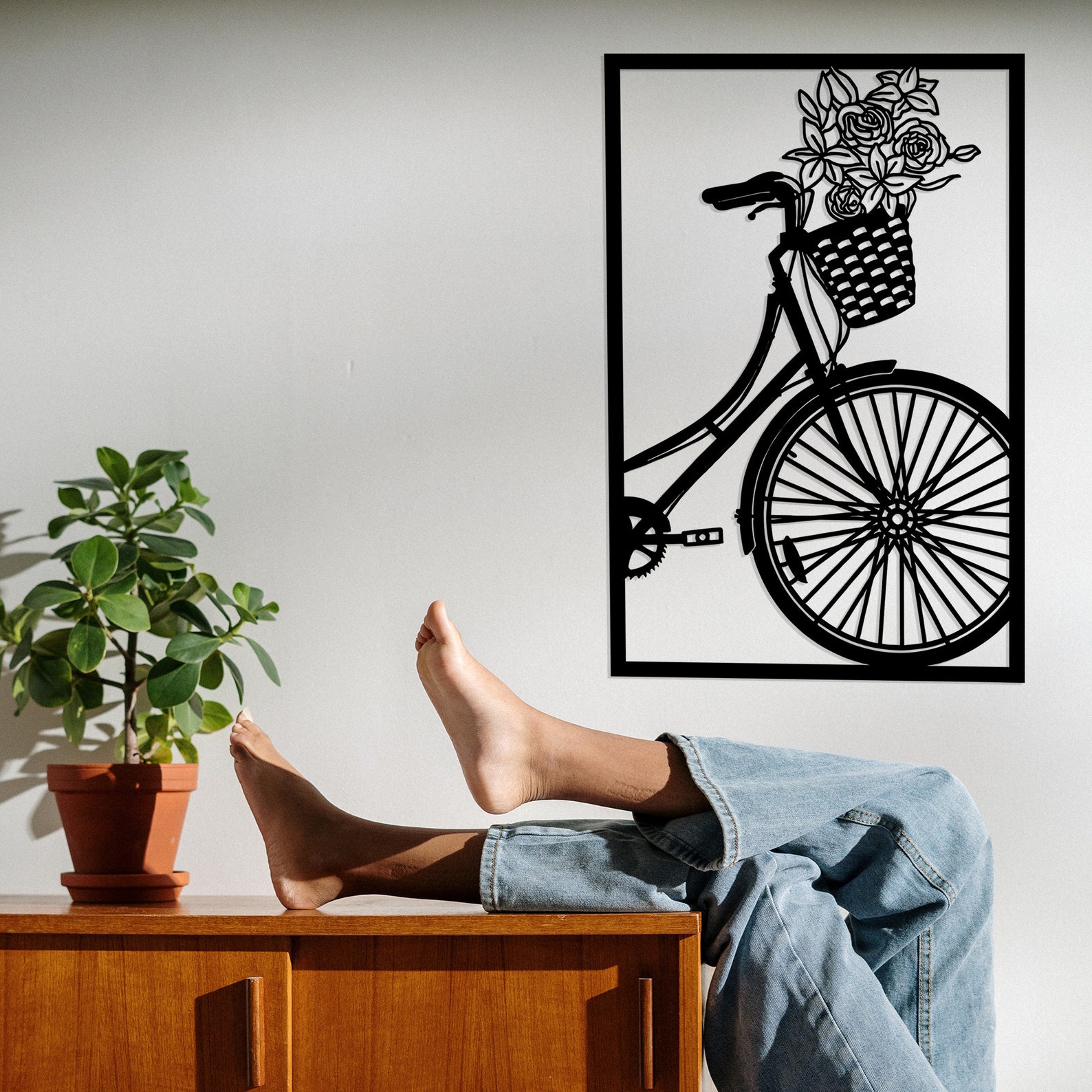 Metal Bicycle Wall Decor Bike Wall Art Home Decor Wall Etsy