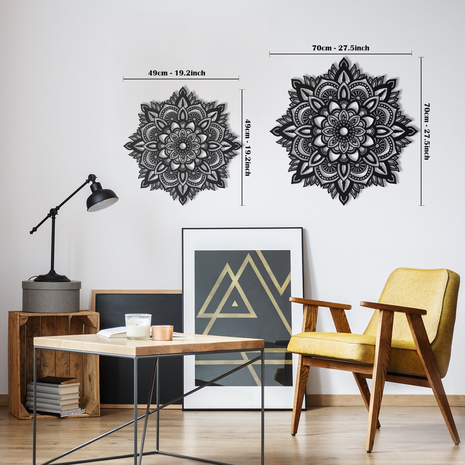 White Mandala Wall Art Metal Wall Decor Boho Wall Art White Etsy