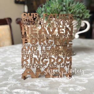 DIGITAL PRODUCT - The Lord's Prayer (Our Father) Digital File/ Laser Cut File/ SVG