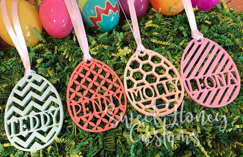 Download Easter Basket Tags File/ Laser Cut File/ SVG 4 Styles | Etsy
