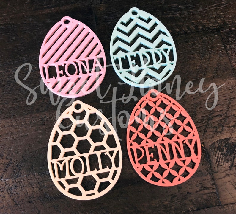 Download Easter Basket Tags File/ Laser Cut File/ SVG 4 Styles | Etsy
