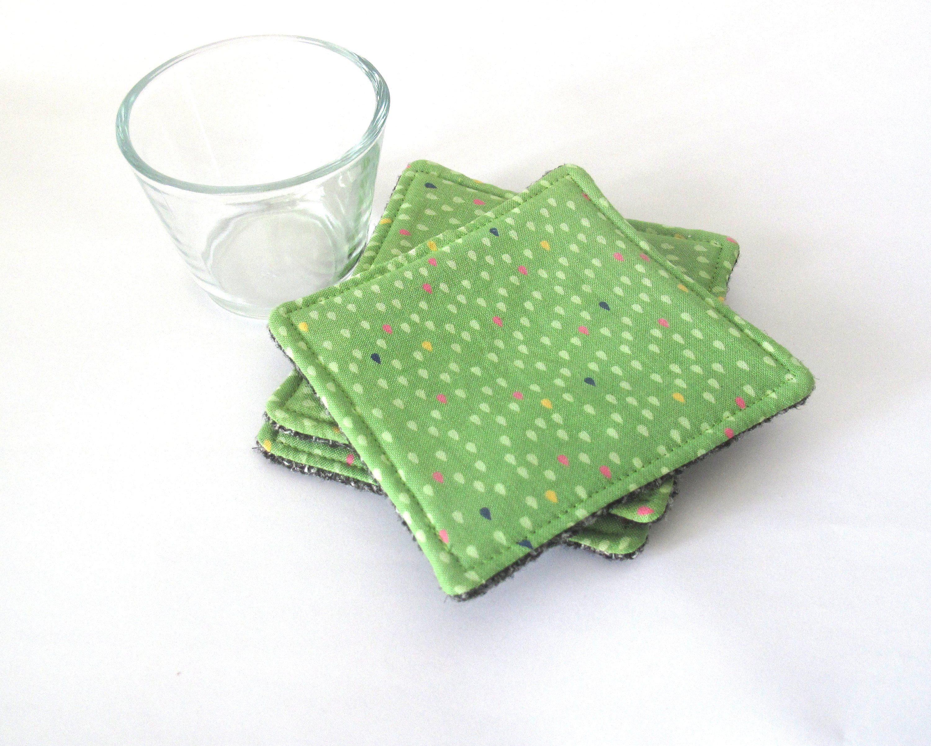 Handmade Fabric Coasters Set of 3 Etsy UK