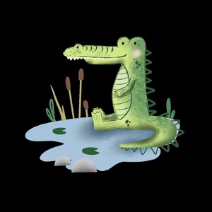Croc, crocodile, Animals, PNG, Transfers, Sublimation DIGITAL DOWNLOAD