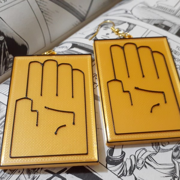 Golden Hand Earrings | 3D Printed | Cosplay Jewelry