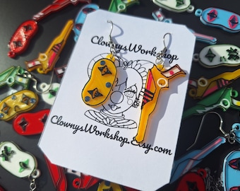 MCR Danger Days Earrings, Mask and Rayguns: Stainless Steel Jewelry, 3D Printed Charm