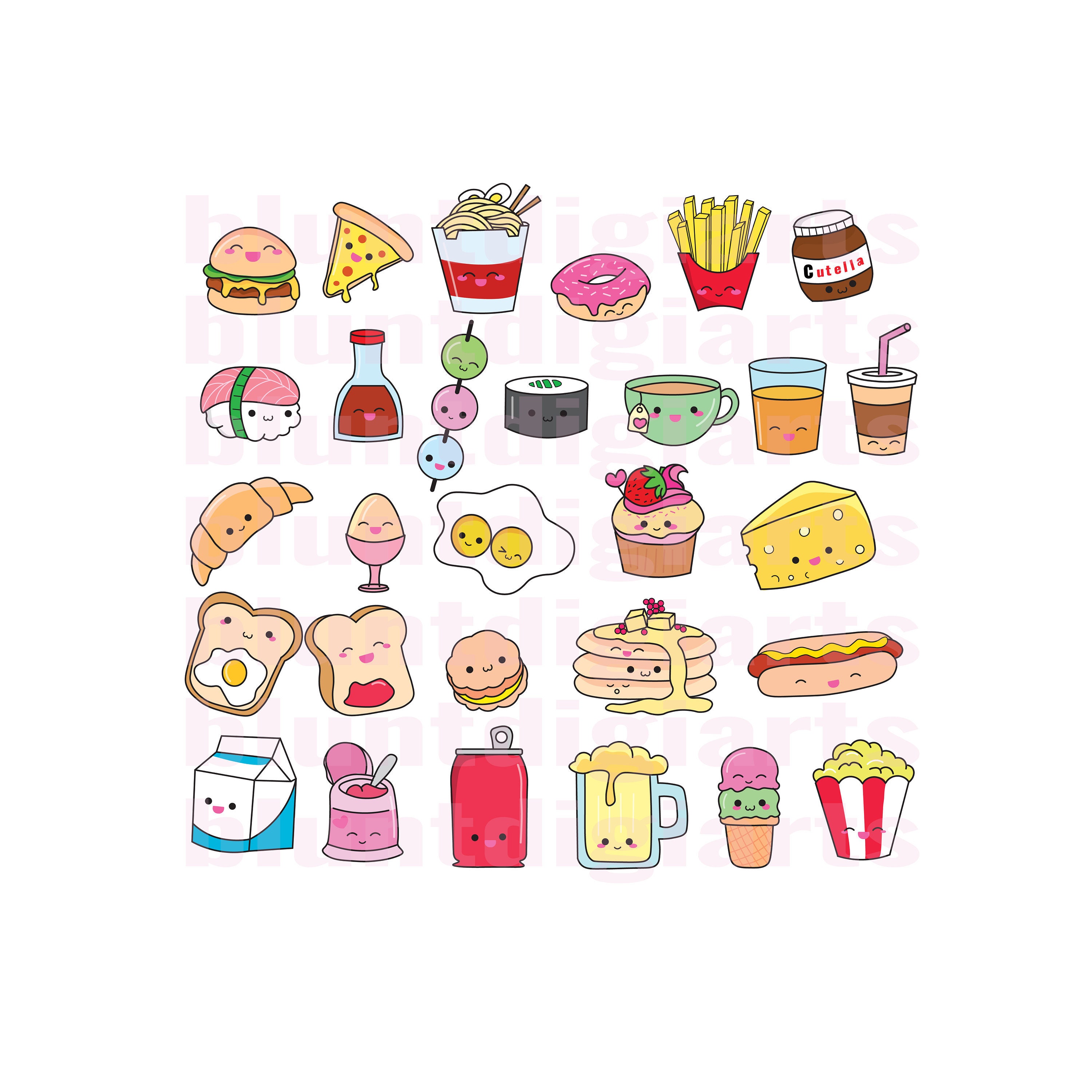 Kawaii Clipart Food Photos, Images and Pictures