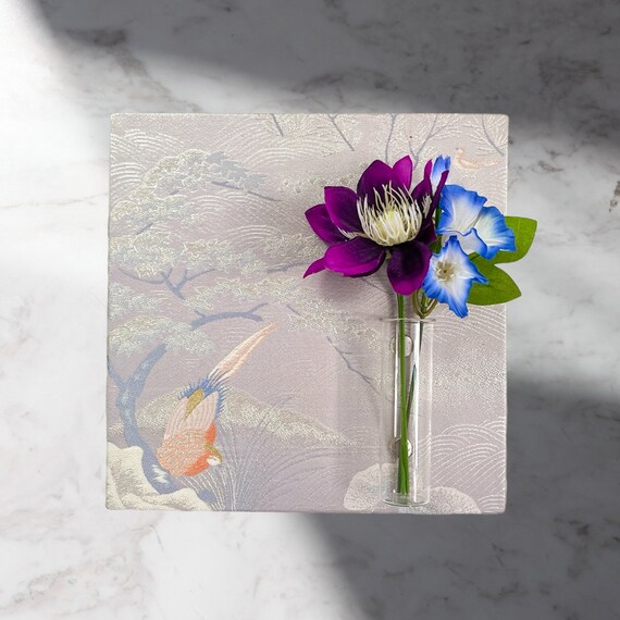 Vintage Japanese Kimono Wall Art Panel Wall Vase Japanese Etsy