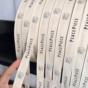 Nastro di cotone con logo personalizzato, rotolo da 100 metri, confezione regalo