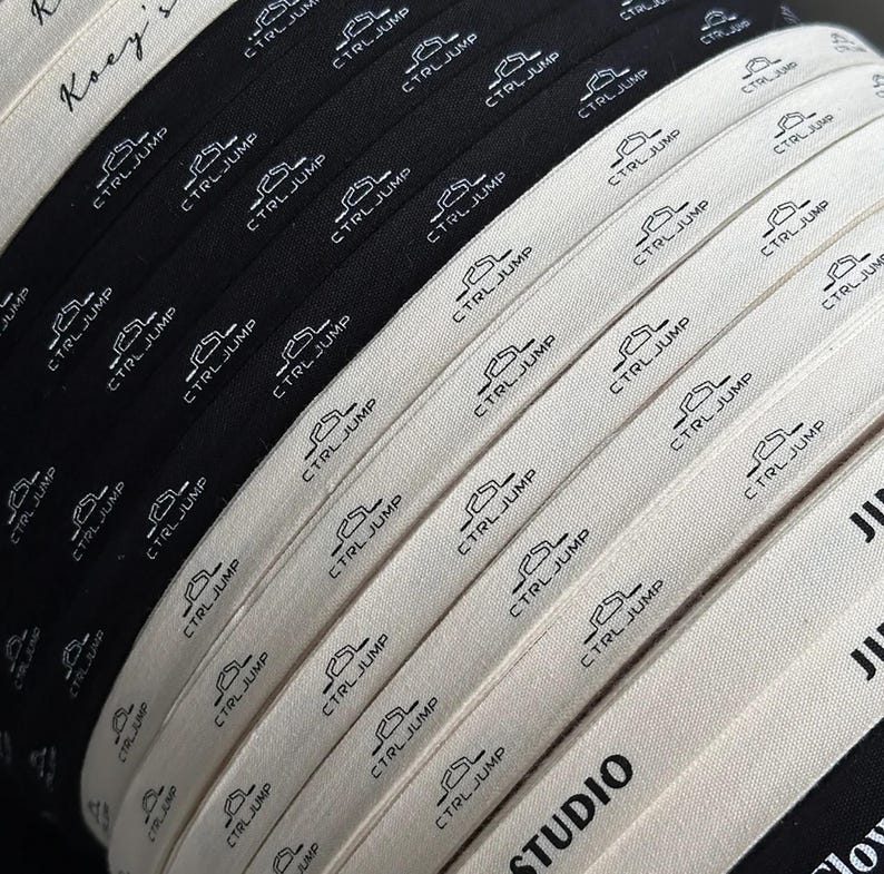Custom Logo Cotton Ribbon Roll 100 Yards Gift Packaging - Etsy