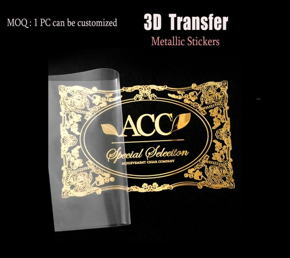 Custom 3d Logo Metal Transfer Stickers UV Adhesive Sticker Etsy