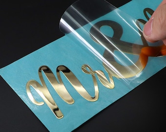 Custom 3d Logo Metal Transfer Stickers, UV Adhesive Sticker, Personalized Labels DIY Decals Waterproof
