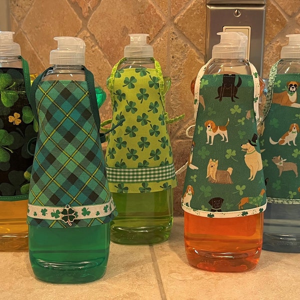 Small Dish Soap Bottle Apron - St. Patrick's Day - 5 Choices