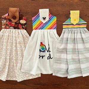 Hanging Kitchen Towel: Chocolate, Mickey Mouse, Serape Button Snap Towel