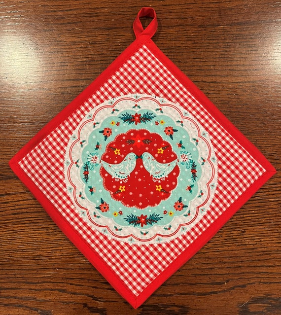 Potholder Pioneer Woman Fabric one Handmade NEW 9 pot holder Hot