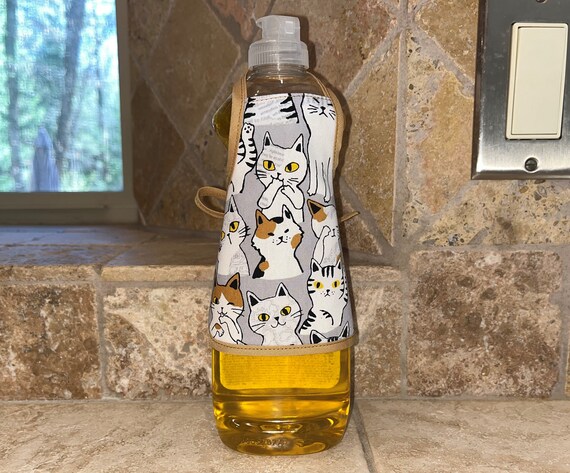 Dish Soap Bottle Apron Cute Cartoon Cats Calico and Tabby - Etsy Dish Soap Bottle Apron Cute Cartoon Cats Calico and Tabby - Etsy