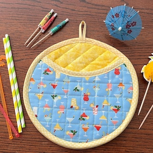 Pocket Potholder Giftset - Umbrella Drinks - Pot Holder - Trivet