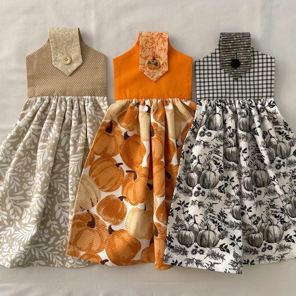 Toalla de cocina con botones de otoño: Decoración de Acción de Gracias, Cosecha de calabazas