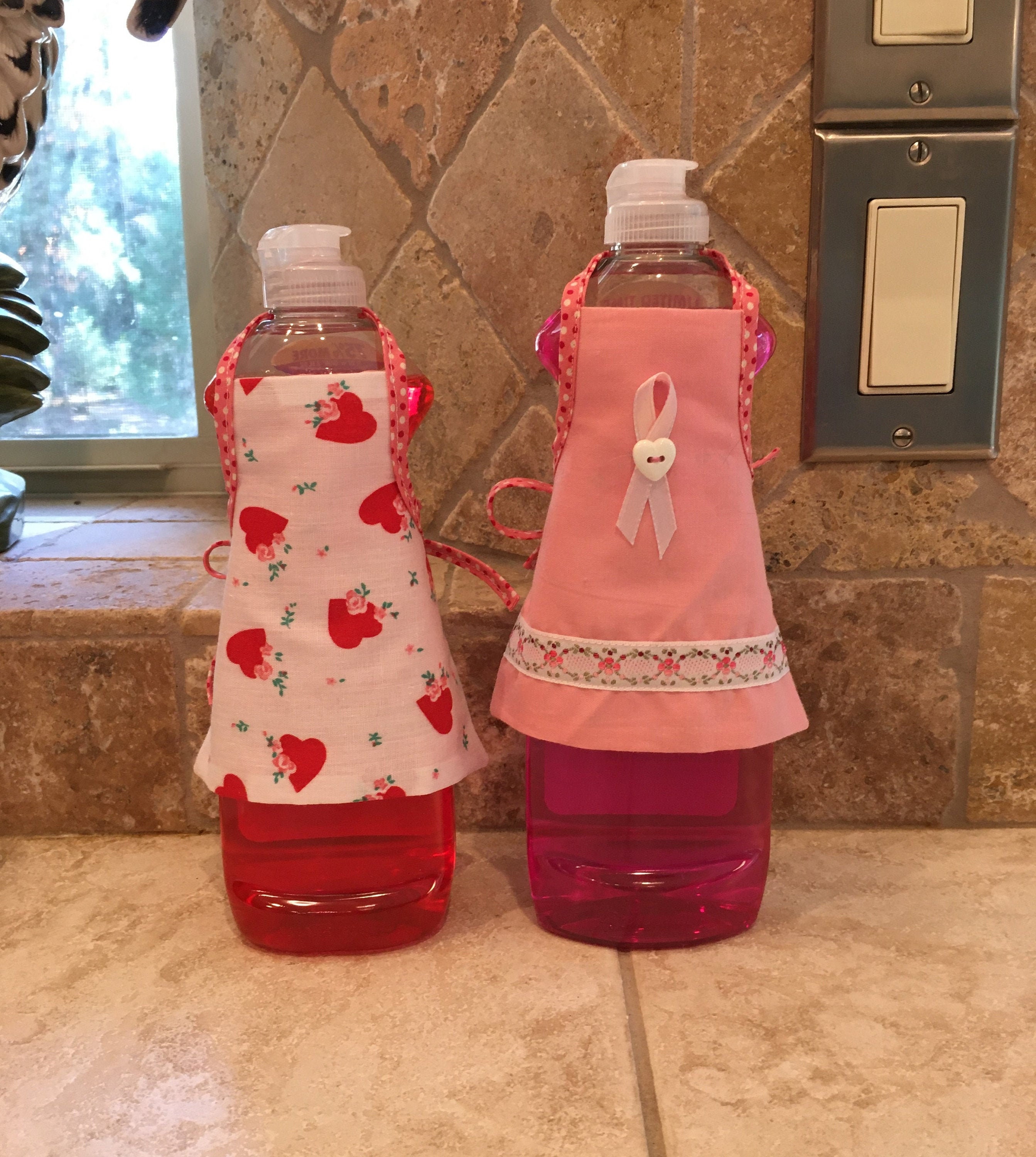 Reversible Dish Soap Bottle Apron Valentine's Day 2in1 Etsy