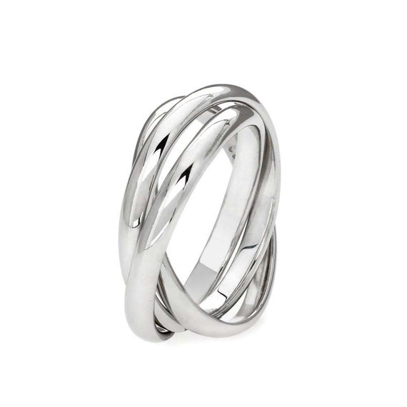 3 band silver ring deals