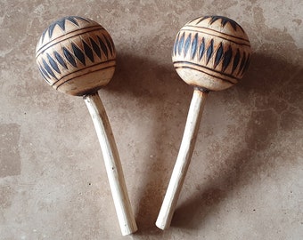 Rattles Maraca Shaker African Gourd A Pair