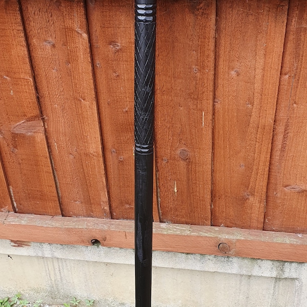 African Zulu Walking Stick Knobkerrie Cane - Ebony Wood