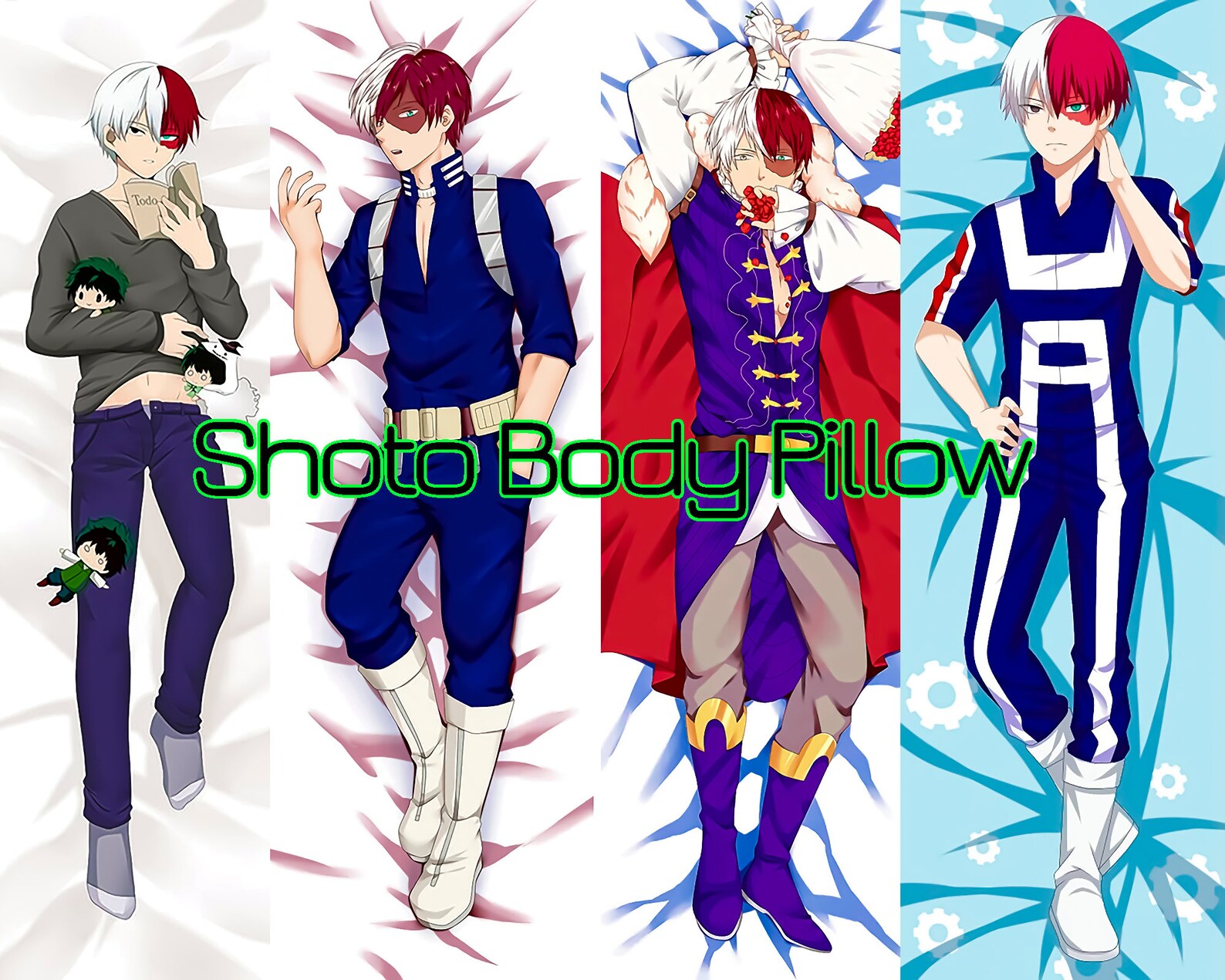 Shoto Todoroki Body Pillow Mix N Match My Hero Academia Etsy