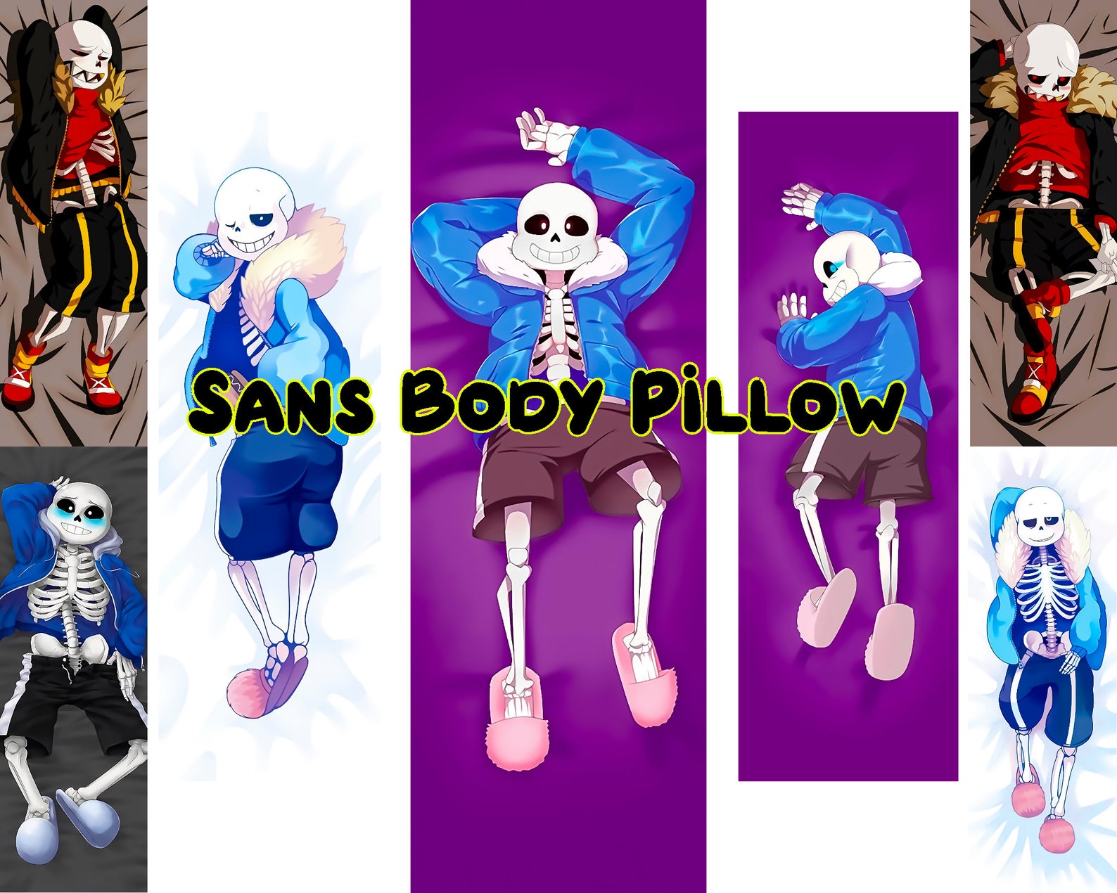 Sans Body Pillow Mix N Match Undertale Anime Body Pillow Etsy