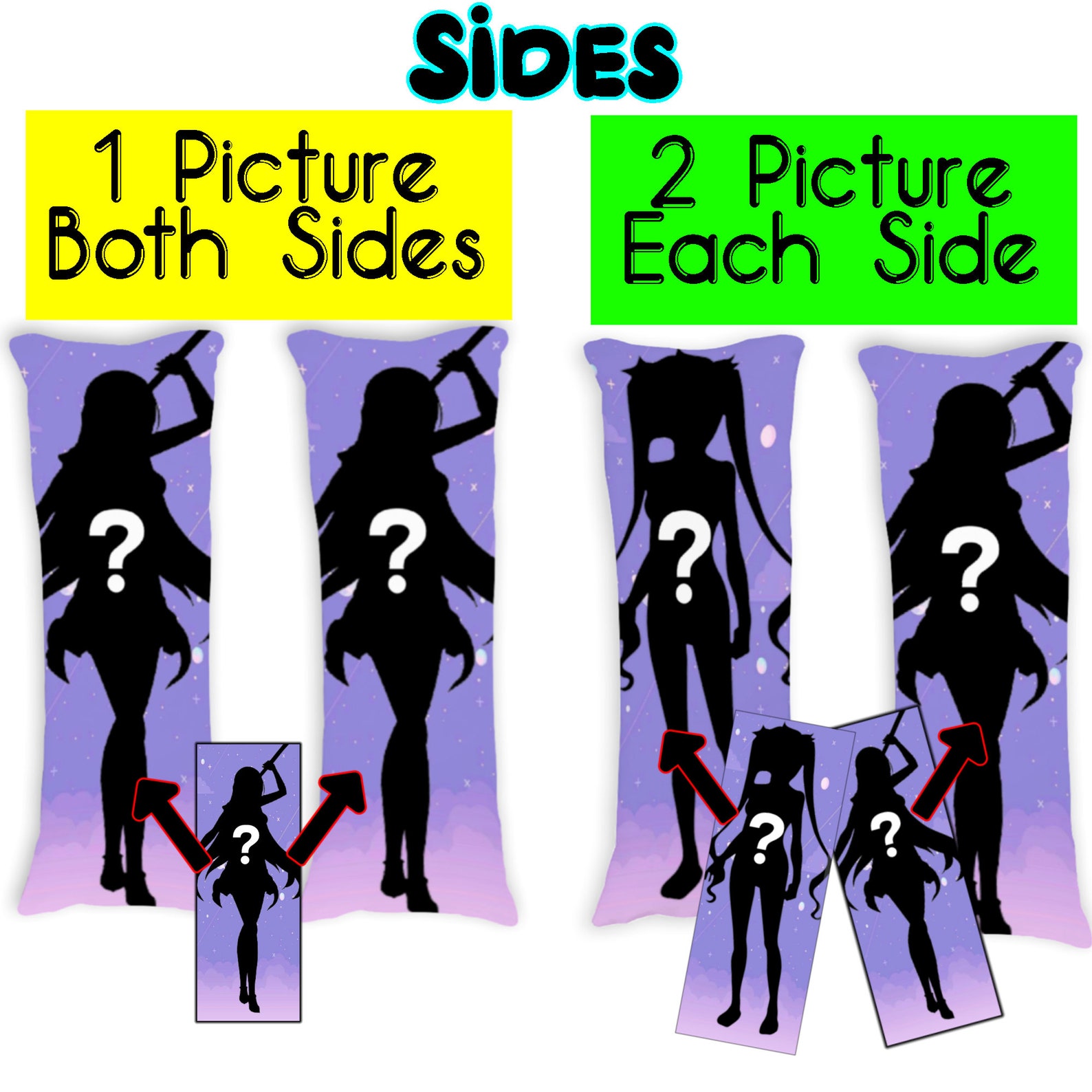 Helltaker Body Pillow Mix N Match Anime Body Pillow Body Etsy