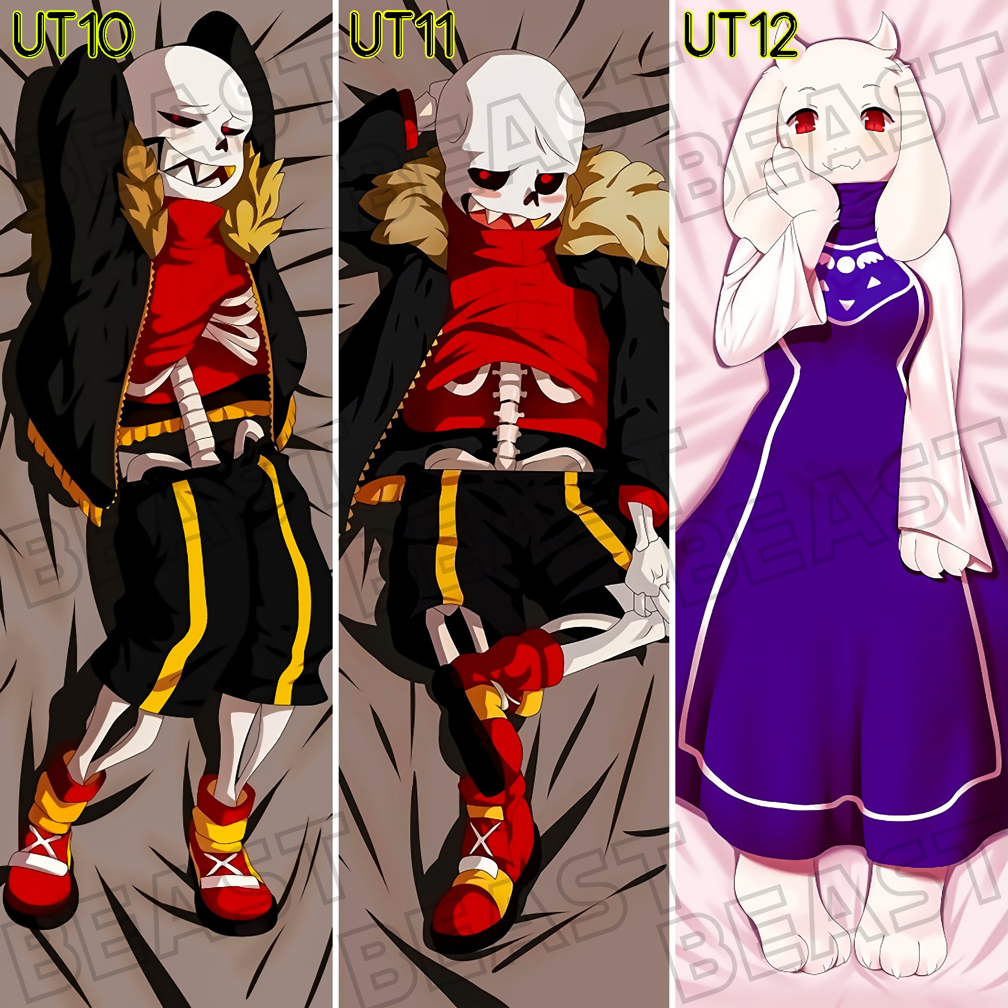 Undertale Mix N Match Anime body pillow Body pillow cover Etsy