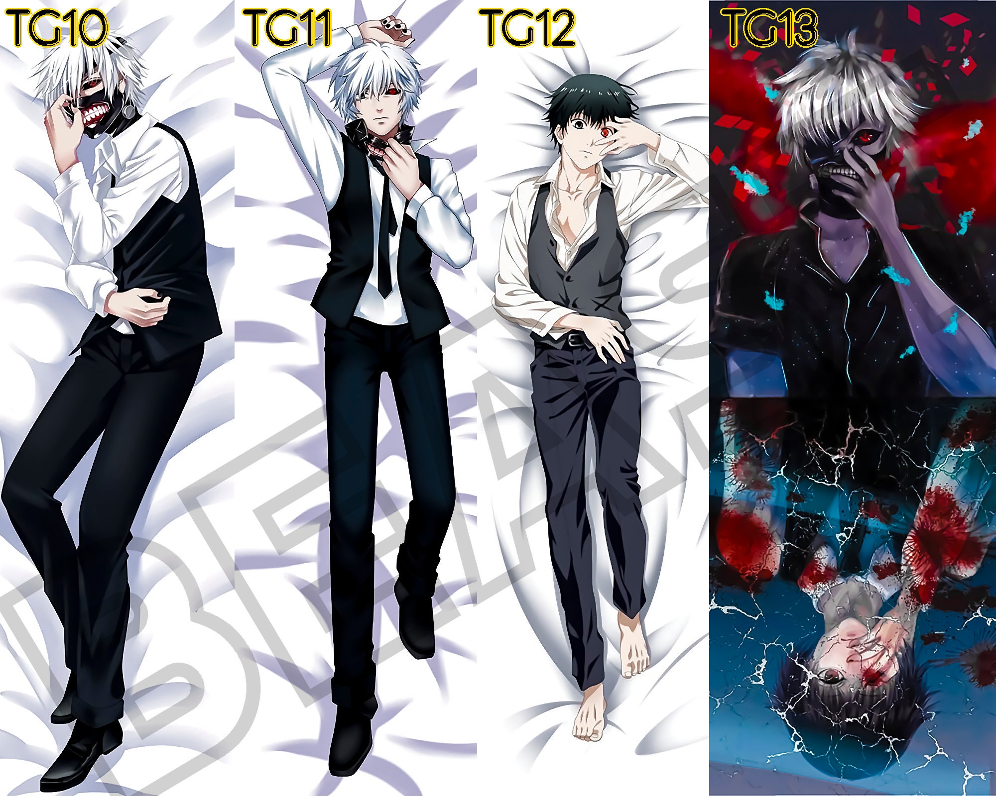 Kaneki Body Pillow Mix N Match Tokyo Ghoul Anime Body Etsy