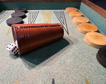 Beautiful French café backgammon game from the 1940s or 1950s