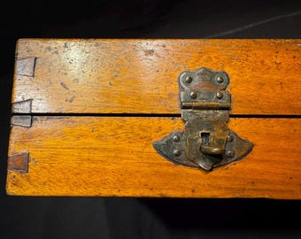Early C20th French 'rustic' backgammon board, repainted