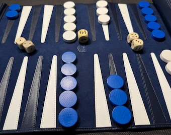 TAG Heuer Leather Travel Backgammon Set, Luxury Game Board