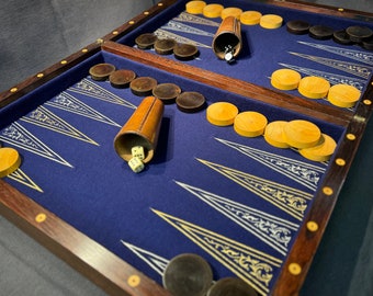 Very beautiful antique French rosewood backgammon board, circa 1890