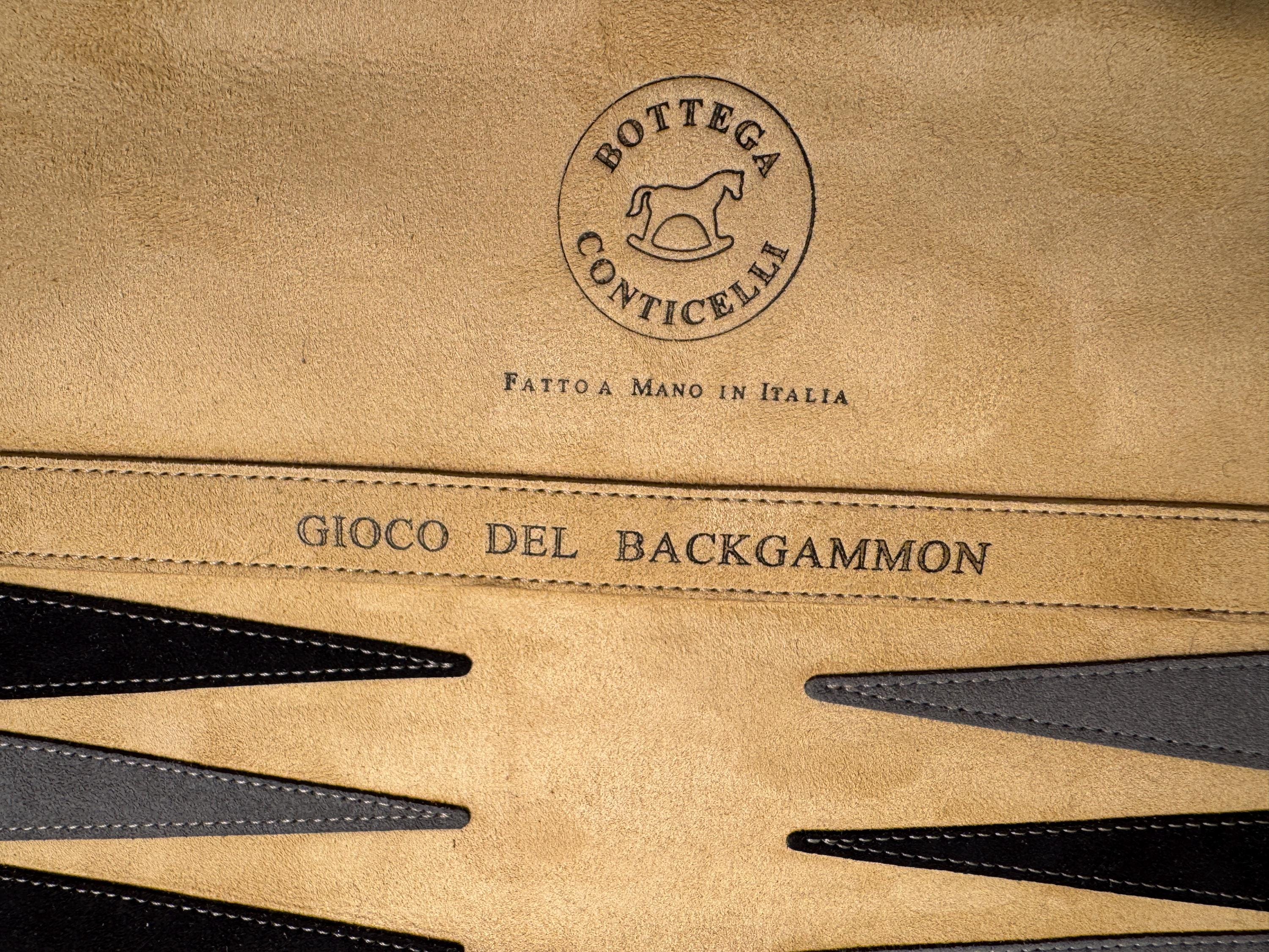 Set Backgammon Coccodrillo Ecopelle Vintage Tavola Fatta a