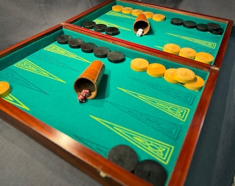 Wonderful antique mahogony French backgammon board