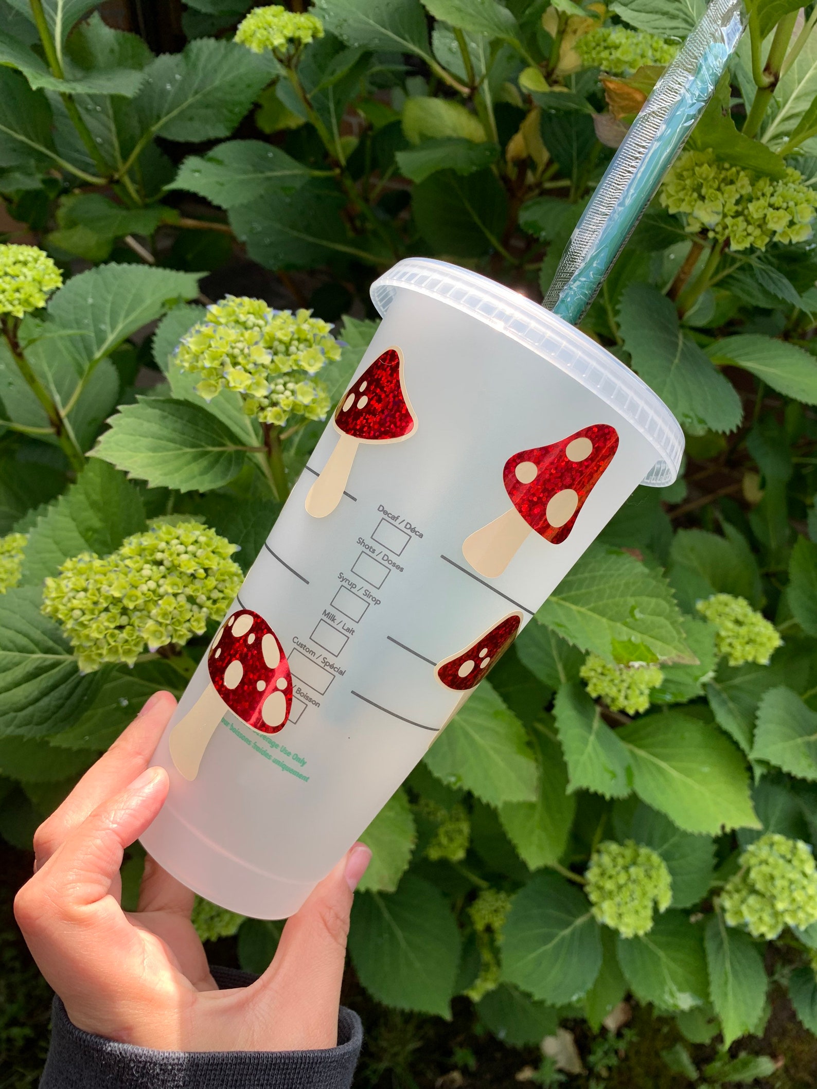 Mushroom Starbucks cold cup magic mushroom cup Etsy