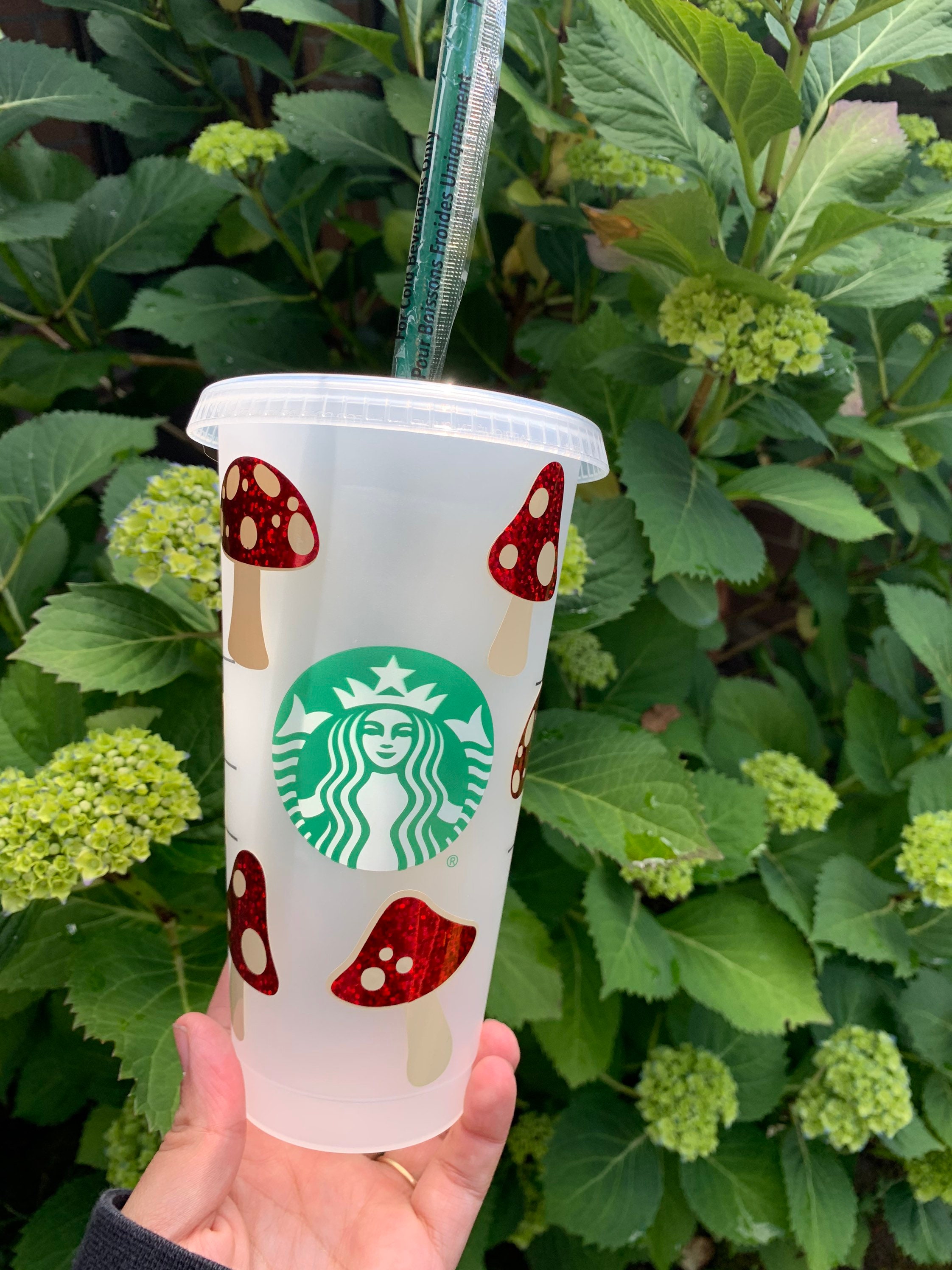 Mushroom Starbucks cold cup magic mushroom cup Etsy