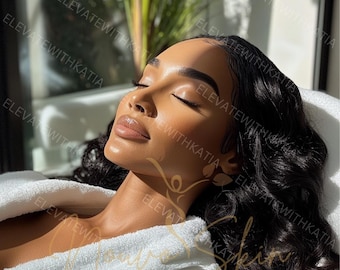 Spa Stock Photos, Spa Images, Spa Business, Spa Branding Photography, Black Woman Images, Stock Images, Black Model Photography