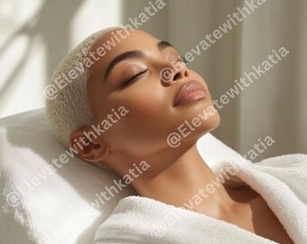 Spa Stock Photos, Spa Images, Spa Business, Spa Branding Photography, Black Woman Images, Stock Images, Black Model Photography