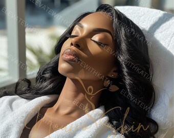 Spa Stock Photos, Spa Images, Spa Business, Spa Branding Photography, Black Woman Images, Stock Images, Black Model Photography